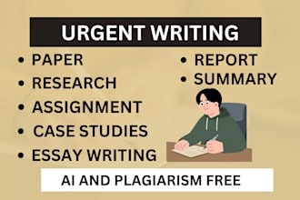 do your assignment, project work, essay writing for college and university