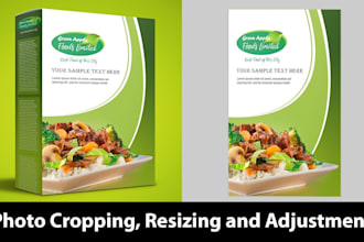 professional photo cropping, resizing background adjustment