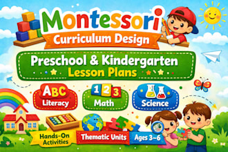 design montessori preschool and kindergarten curriculum literacy, math, science