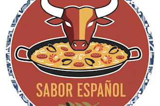 design an authentic spanish food restaurant logo