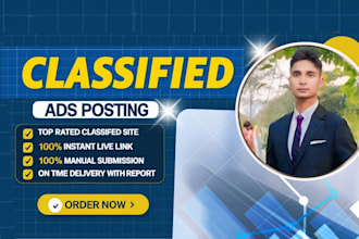 post your 360 classified ads on top classified sites manually for fast ranking