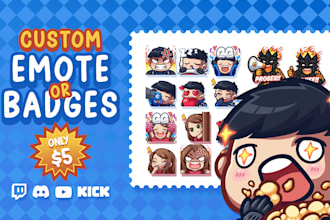 do custom emote or badge for streamers and content creator