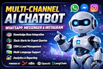 build multi channel ai chatbot for whatsapp, messenger and instagram