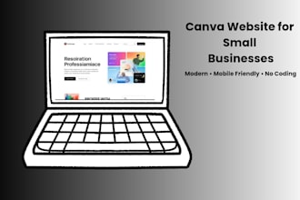 create a modern canva website for your small business
