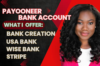 set up USA business bank, integrate paypal, stripe, wise, payoneer
