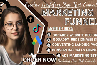 design godaddy website, godaddy landing page, godaddy sales funnel, redesign