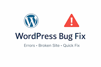 fix wordpress bugs, errors and broken functionality