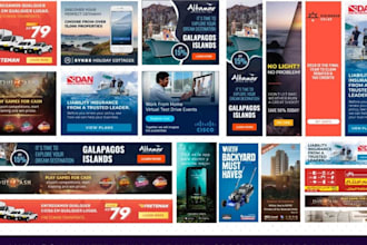design animated HTML5 ad banner for google ads websites