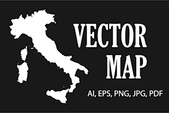 design vector map illustration of country, location, city