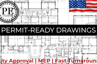 permit ready architectural and mep drawings for city approval