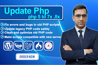 upgrade, fix  update legacy PHP websites fast and securely