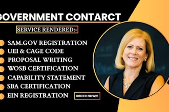 do sam gov registration, uei, naics code and cage code for government contract