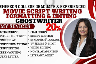 write movie script, screenplay, scriptwriting, screenwriting, youtube script