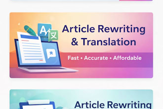 rewrite articles and translate texts professionally
