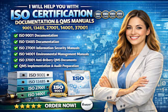do iso certification documentation and qms manuals 9001,13485,27001,14001,37001