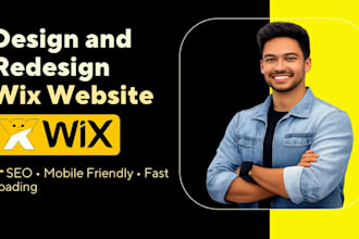 create wix website design, redesign wix website, wix design