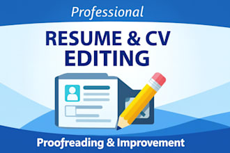 professional resume and CV editing