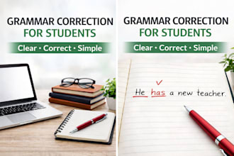correct english grammar and improve sentences for students