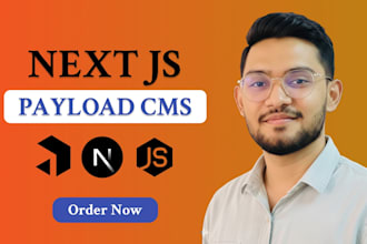 develop a modern next js website with payload cms