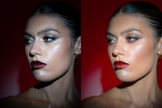 high end professional beauty model retouching