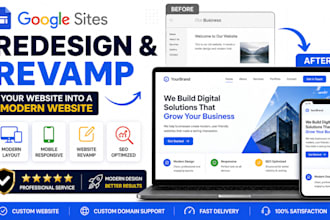 redesign and revamp your google sites website into a modern website
