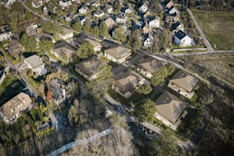 redesign 3d town housing,urban development,site plan,master plan,cgi real estate