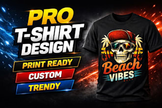 design unique and professional t shirt designs for print on demand