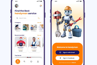 develop ai work shifting app, handyman app, service booking app job matching app