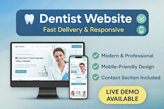 design a modern and responsive dentist website