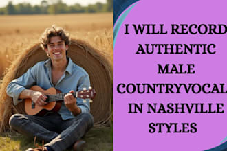 record authentic male country vocals in nashville style