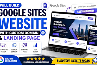 build a google sites website with custom domain and landing page