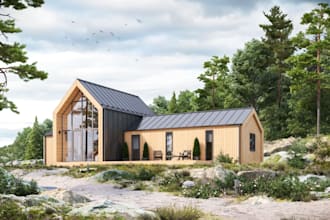 redevelop commercial architecture, prefab structure, render industry house, cgi