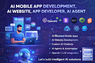create ai web apps, ai mobile apps, ai chatbots, ai agents