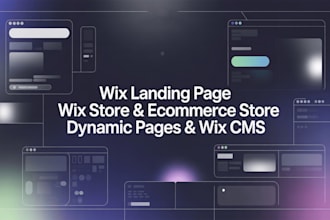 wix landing page, wix store, ecommerce store, dynamic pages, wix cms