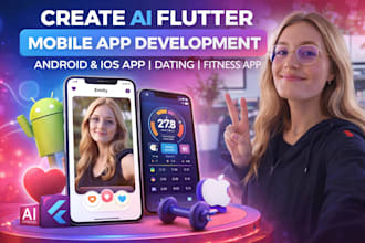create ai flutter mobile app development android ios app dating app fitness app