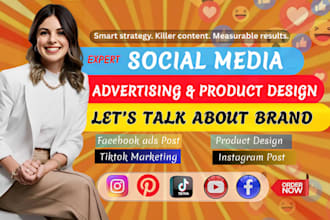 do social media advertising design facebook ads post instagram post ads design