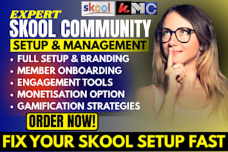 skool community setup kajabi online course promotion manage ghl circle community