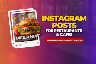 design appetizing instagram posts for restaurants and cafes