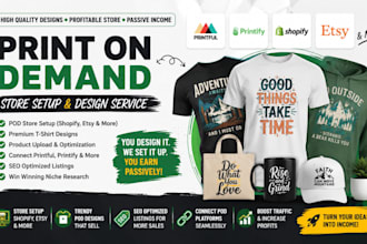 etsy print on demand store shopify print on demand website printful, printify,