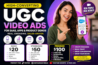 be your ugc video creator for saas products, apps and online services