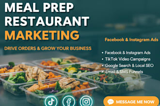 setup facebook ads for restaurants, meal prep marketing food delivery ads