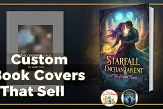 design custom illustrated book cover for print and ebook