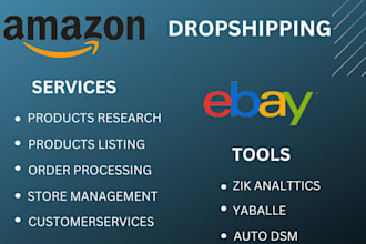 dropship products from amazon to ebay using auto ds and zik analytics