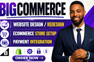 do custom design, redesign, and development bigcommerce store
