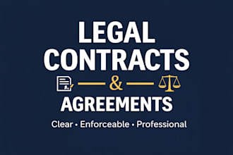 draft clear professional legal contract and agreement
