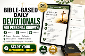 write format, design bible based daily devotionals for personal growth