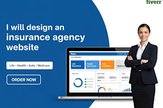 build a professional insurance agency website for life, health auto and medicare