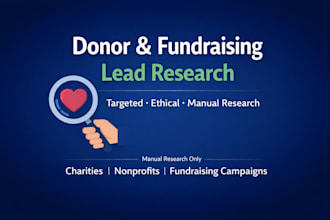 generate verified donor leads, charity leads and fundraising leads