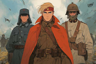 draw history and military anime, fan arts, and original character