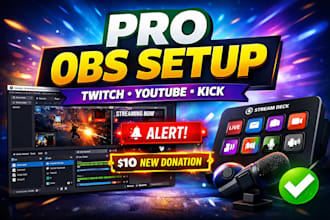 professional obs stream setup  automation for twitch youtube kick